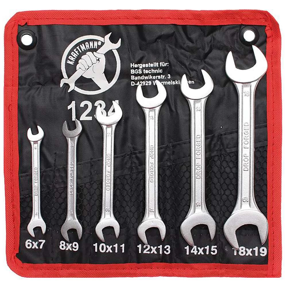 Double Ouverte Jeu De Clé à Fourche - Mm 6x7 à 17x19 Mm - 6 Pièces