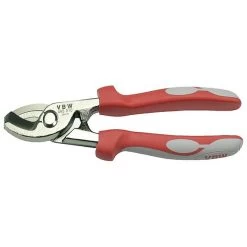 Cisaille Pour Câble - à Une Seule Main - Chromée - Longueur 220 Mm - Poignée Com