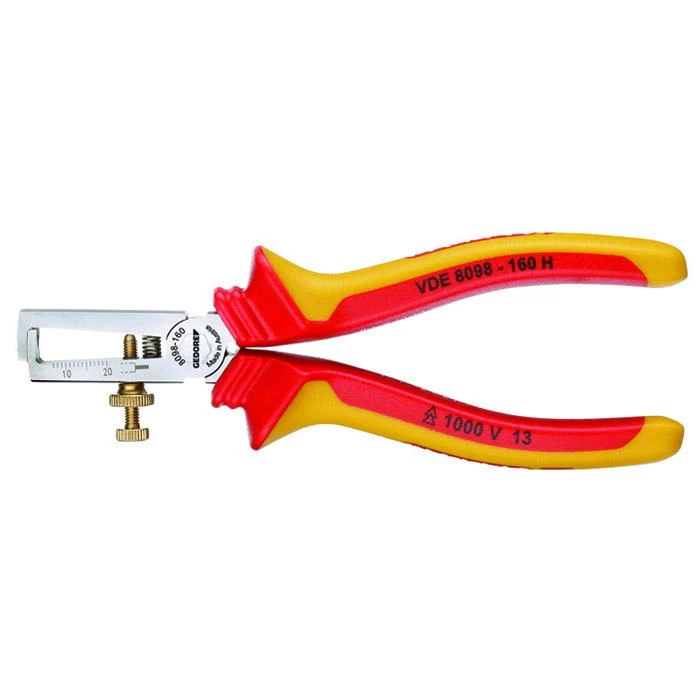 Pince à Dénuder VDE - Cas Isolés - Longueur 160 Mm - ø 0,8 à 6 Mm² 3 Pince à Dénuder VDE - Cas Isolés - Longueur 160 Mm - ø 0,8 à 6 Mm²