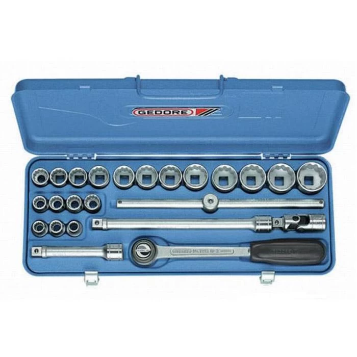 Gedore Socket Set - 1/2 "- 24 Pièces - Acier Chromé 3 Gedore Socket Set - 1/2 "- 24 Pièces - Acier Chromé