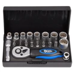 Jeu De Douilles 1 / 4 "- 28 Pièces - En Acier Chrome-vanadium