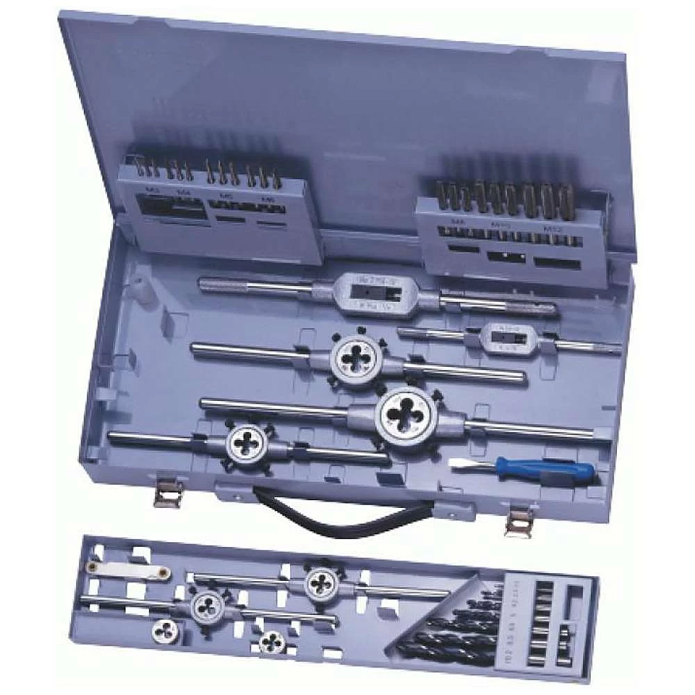 Assortiment De Tarauds Et Filières HSS - 30 Pièces - Pour Filetage Métrique M3-M12 - DIN 352/338 3 Assortiment De Tarauds Et Filières HSS - 30 Pièces - Pour Filetage Métrique M3-M12 - DIN 352/338