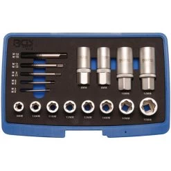 Ausdrehsatz - Pour Vis - écrous - Goujons - Acier CRO-MO - 17 Pcs.