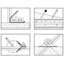 Equerre à Chapeau Avec Pointe à Tracer Et Niveau à Bulle -Boutique d'outils 03 24