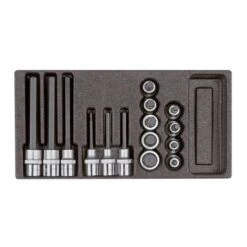 Jeu D'embouts De Tournevis Rouge GEDORE - 1/2 Pouce - En Module De Mousse 1/3 - 15 Pièces