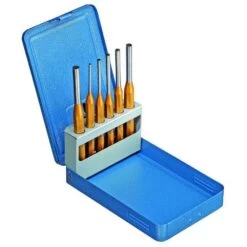 Pin Punch Set - 6 Pièces. - Diamètre De 3 à 8 Mm - Dans La Cartouche De Pliage De Métal
