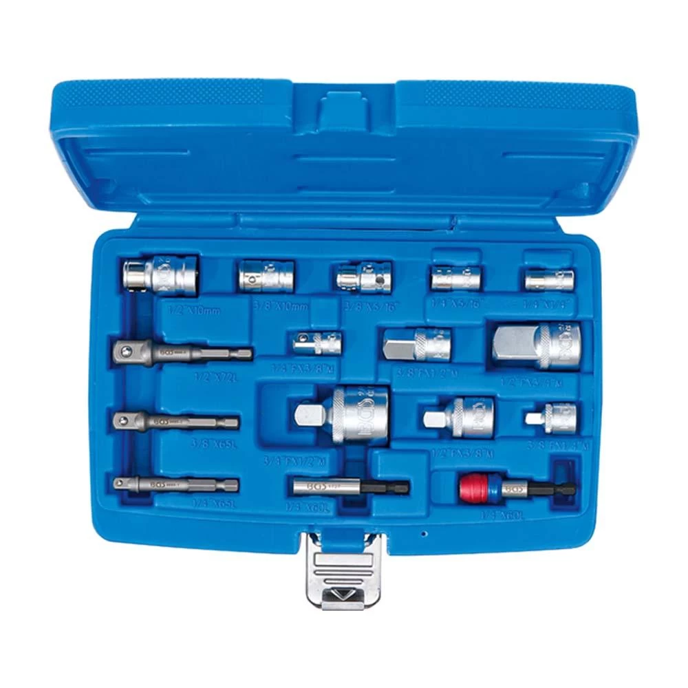 Jeu D'adaptateurs D'embouts / De Douilles - 16 Pièces - Acier Au Chrome-vanadium 3 Jeu D'adaptateurs D'embouts / De Douilles - 16 Pièces - Acier Au Chrome-vanadium