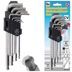 Allen - Hex Wrench Set - Tête Sphérique - 1,5-10 Mm - 9 Pcs